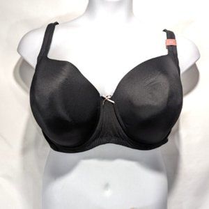 NWOT Cacique Lightly Lined Vented Cups Full Coverage Balconette Black 44G
